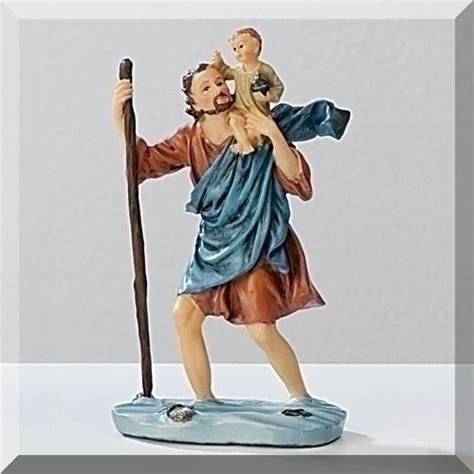 st christopher product little statue in metal box|Tiny St Christopher Statue .